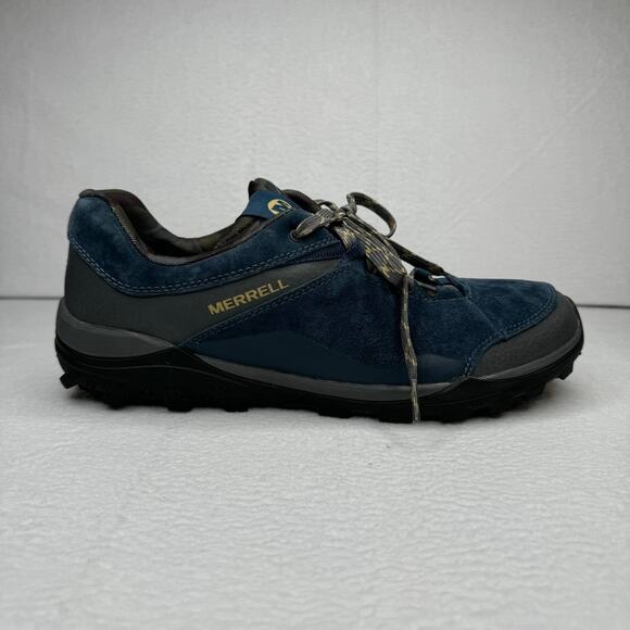 Merrell Fraxion Low Waterproof Hiking Shoes Men's Size 9 Navy - Picture 7 of 9